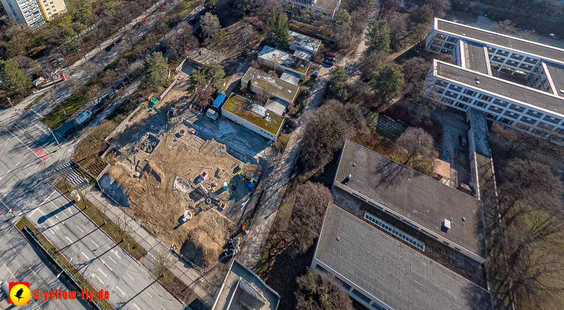 07.02.2023 - Luftbilder vom Haus für Kinder Mütterberatung in Neuperlache